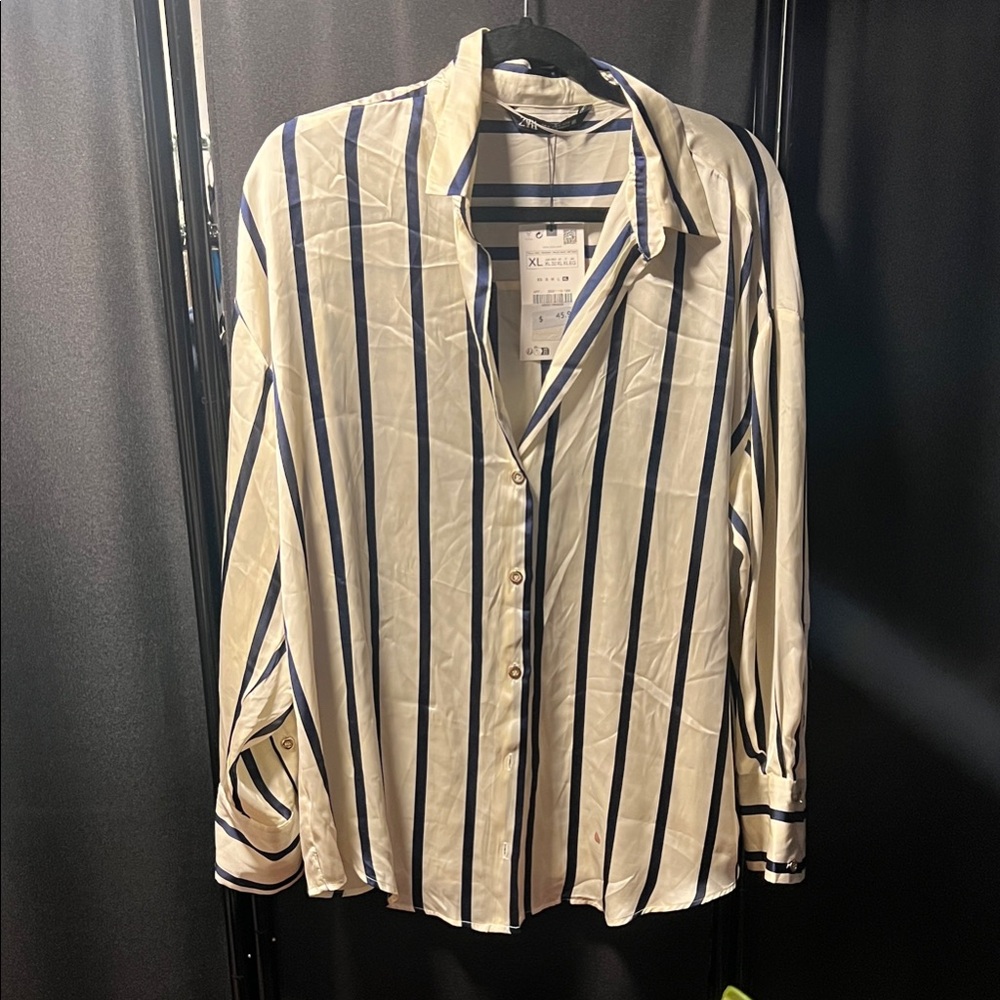 Men's Striped Button-Up Shirt